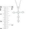 Thumbnail Image 2 of 1/3 CT. T.W. Diamond Cross Pendant in 10K White Gold