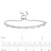 Thumbnail Image 2 of 1/3 CT. T.W. Diamond Cushion Frame Station Vintage-Style Bolo Bracelet in 10K White Gold - 9.5"