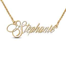 Name Necklaces Zales Scrolling Slant Name Necklace 1
