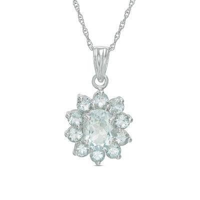Zales aquamarine necklace sales