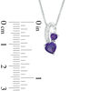 Thumbnail Image 1 of Heart-Shaped Amethyst and Diamond Accent Pendant in Sterling Silver
