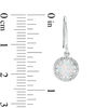 Thumbnail Image 2 of 6.0mm Lab-Created Opal Drop Earrings in Sterling Silver