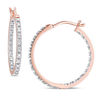 Thumbnail Image 0 of 1/4 CT. T.W. Diamond Inside-Out Hoop Earrings in 10K Rose Gold