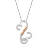 Thumbnail Image 1 of Open Hearts by Jane Seymour™ 1/10 CT. T.W. Diamond "mom" Pendant in Sterling Silver and 10K Rose Gold