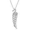 Thumbnail Image 1 of Open Hearts by Jane Seymour™ Diamond Accent Feather Pendant in Sterling Silver