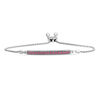 Thumbnail Image 1 of Open Hearts by Jane Seymour™ Amethyst Bar Bolo Bracelet in Sterling Silver - 9.5"