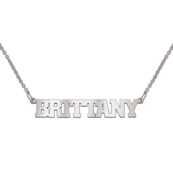 Small Block Name Necklace (1 Name) | Zales