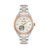 Thumbnail Image 1 of Ladies' Bulova Automatic Diamond Accent Two-Tone Watch with Mother-of-Pearl Skeleton Dial (Model: 98P170)