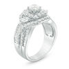 Thumbnail Image 2 of 2 CT. T.W. Diamond Past Preset Future® Cushion Frame Twist Engagement Ring in 14K White Gold