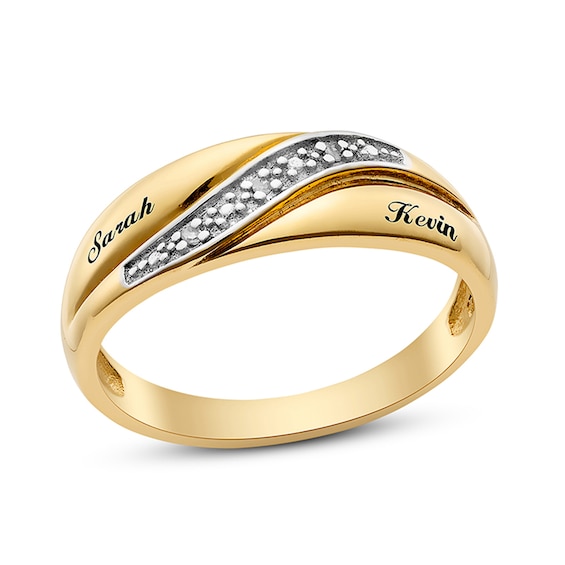 Men S Diamond Accent Wedding Band 2 Names Zales Men S Diamond Accent Wedding Band 2 Names Zales