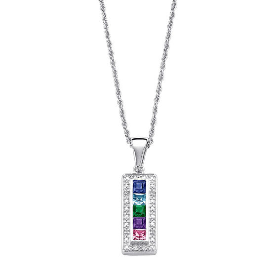 Beeghly & Co. Sterling Silver Multi Birthstone Necklace 86994