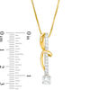Thumbnail Image 2 of 1/2 CT. T.W. Diamond Bar and Swirl Pendant in 14K Gold - 17"