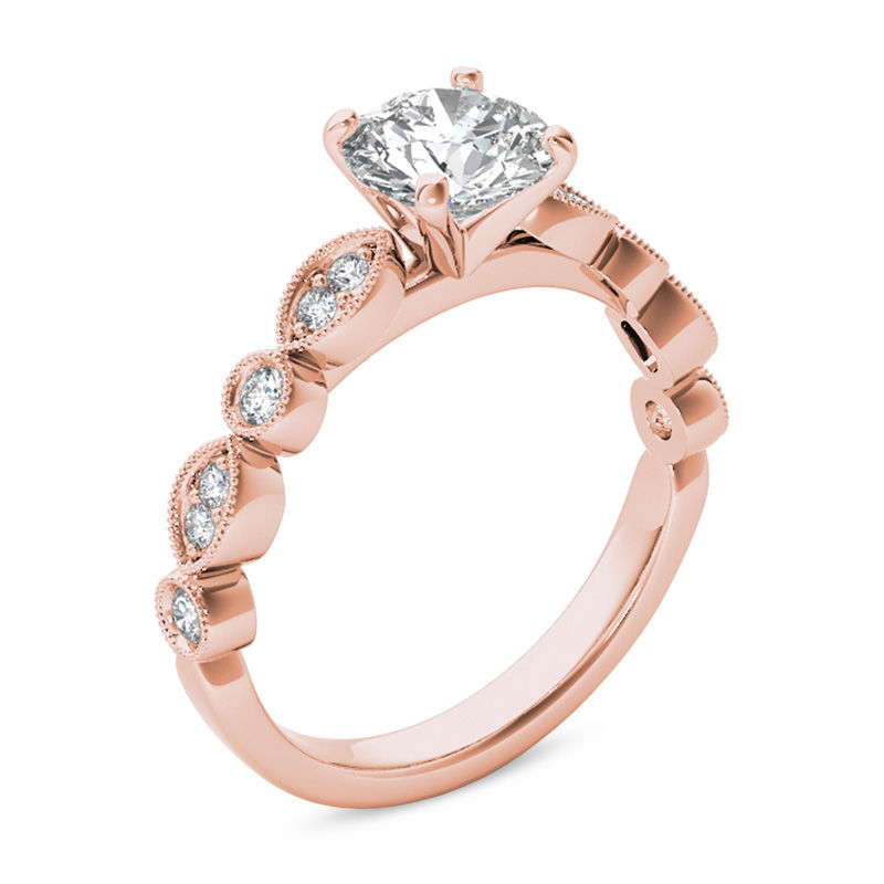 Main Image 2 of 1 CT. T.W. Diamond Vintage-Style Engagement Ring in 14K Rose Gold