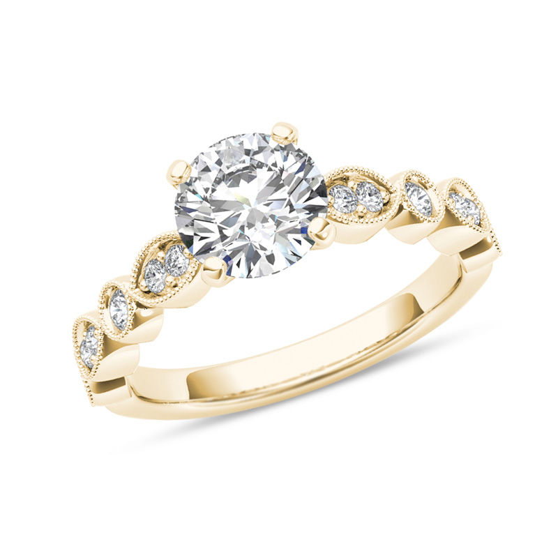 1 CT. T.W. Diamond Vintage-Style Engagement Ring in 14K Gold