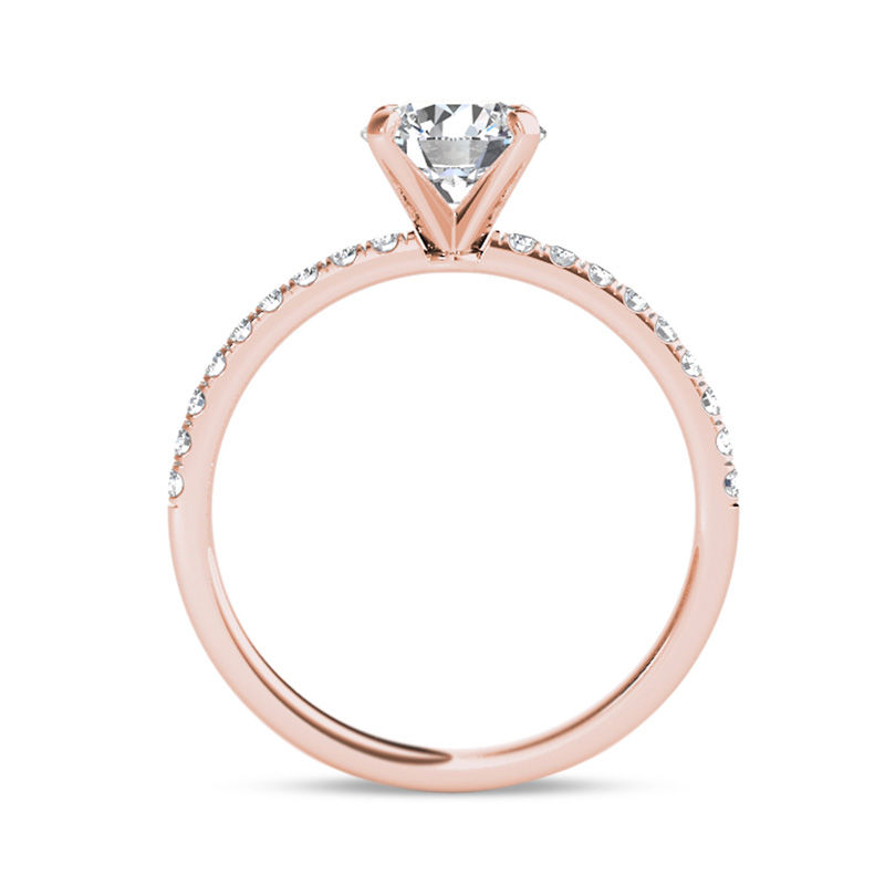 Main Image 3 of 1 CT. T.W. Diamond Engagement Ring in 14K Rose Gold