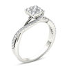 Thumbnail Image 1 of 1/2 CT. T.W. Composite Diamond Square Bypass Twist Shank Engagement Ring in 14K White Gold