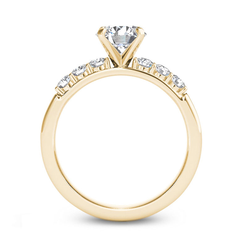 Main Image 3 of 1 CT. T.W. Diamond Seven Stone Engagement Ring in 14K Gold