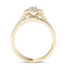 Thumbnail Image 2 of 3/4 CT. T.W. Diamond Double Cushion Frame Bridal Set in 14K Gold