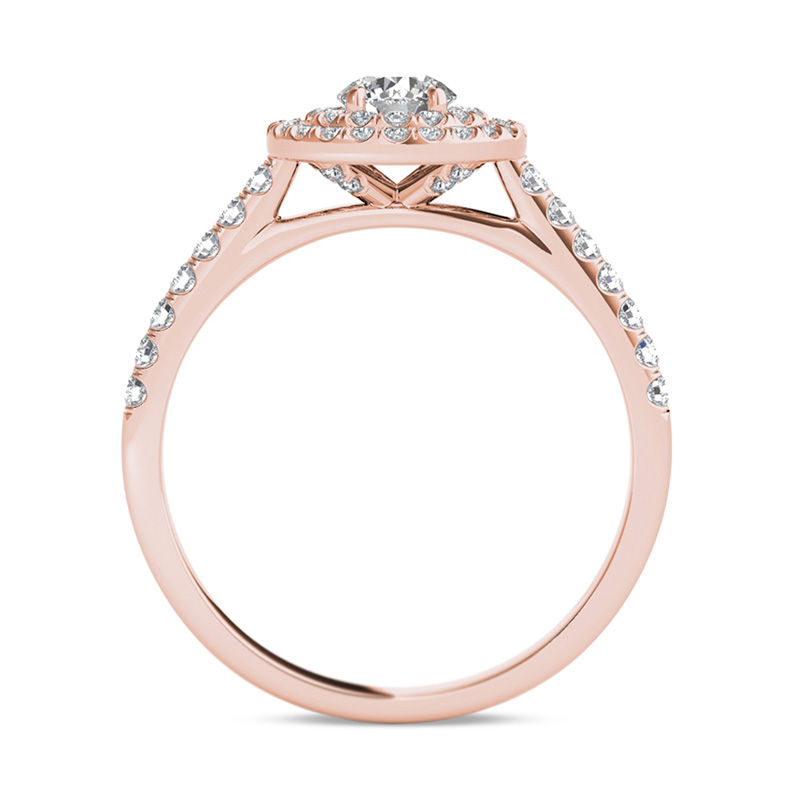 3/4 CT. T.W. Diamond Double Frame Engagement Ring in 14K Rose Gold