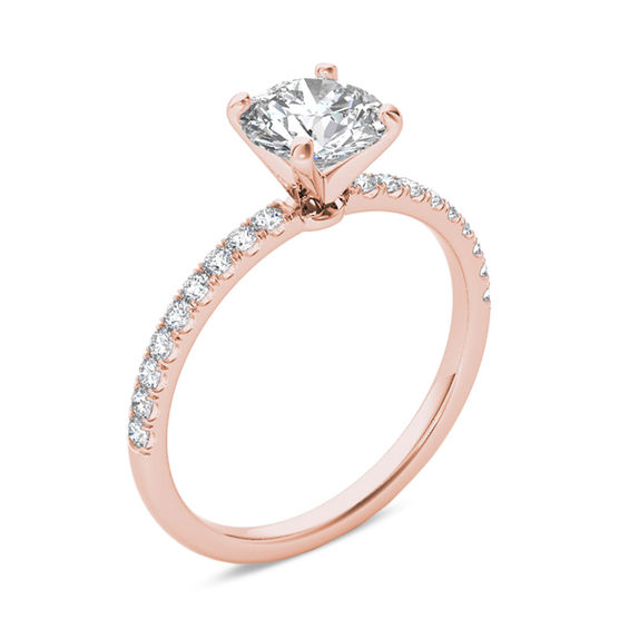 1-1/5 CT. T.w. Diamond Engagement Ring in 14K Rose Gold