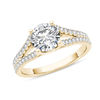 Thumbnail Image 0 of 1-1/5 CT. T.W. Diamond Double Row Split Shank Engagement Ring in 14K Gold