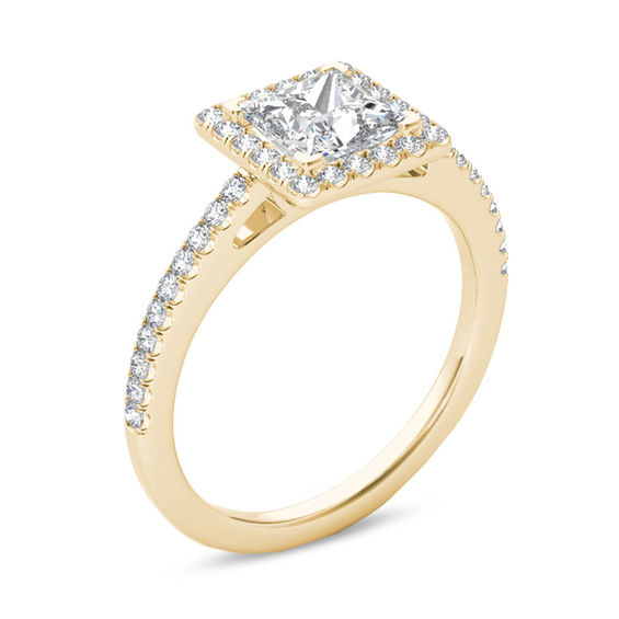 1-1/5 CT. T.W. Princess-Cut Diamond Frame Engagement Ring in 14K Gold 1-1/5 CT. T.W. Princess-Cut Diamond Frame Engagement Ring in 14K Gold
