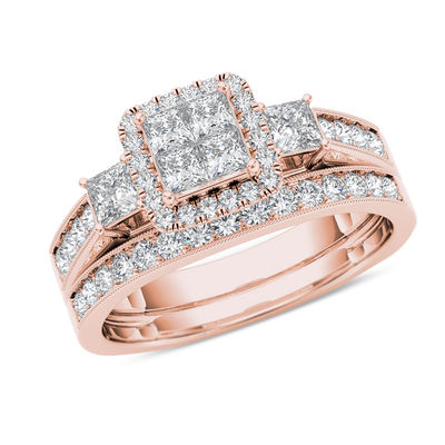 zales rose gold wedding sets