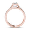 Thumbnail Image 3 of 1 CT. T.W. Princess-Cut Diamond Frame Twist Bridal Set in 14K Rose Gold