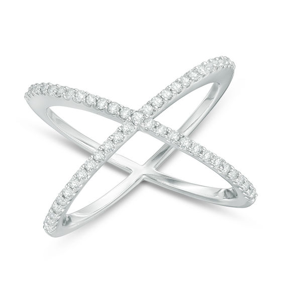 1/3 CT. T.w. Diamond Orbit Ring in 10K White Gold