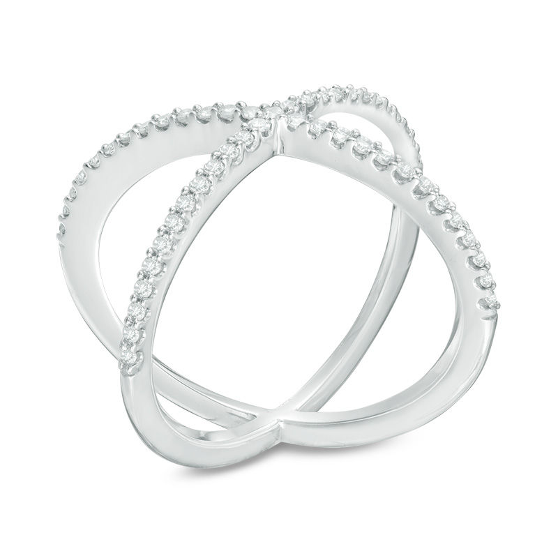Main Image 2 of 1/3 CT. T.W. Diamond Orbit Ring in 10K White Gold