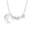Thumbnail Image 0 of Diamond Accent Moon and Stars Necklace in Sterling Silver