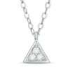 Thumbnail Image 0 of Diamond Accent Triangle Pendant in 10K White Gold