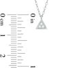 Thumbnail Image 1 of Diamond Accent Triangle Pendant in 10K White Gold