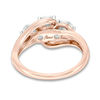 Thumbnail Image 3 of 3/4 CT. T. W. Diamond Past Present Future® Bypass Engagement Ring in 14K Rose Gold