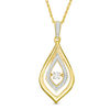 Thumbnail Image 0 of Unstoppable Love™ 1/8 CT. T.W. Diamond Double Flame Pendant in 10K Gold