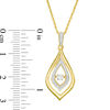 Thumbnail Image 1 of Unstoppable Love™ 1/8 CT. T.W. Diamond Double Flame Pendant in 10K Gold
