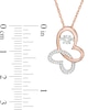 Thumbnail Image 2 of Unstoppable Love™ 1/10 CT. T.W. Diamond Tilted Butterfly Pendant in 10K Rose Gold