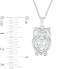Thumbnail Image 2 of Unstoppable Love™ Diamond Accent Heart Owl Pendant in Sterling Silver