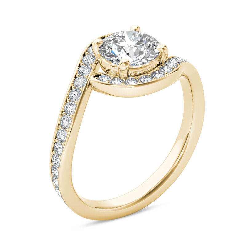 1-1/2 CT. T.W. Diamond Bypass Engagement Ring in 14K Gold