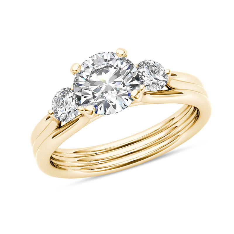 1-1/2 CT. T.W. Diamond Three Stone Engagement Ring in 14K Gold