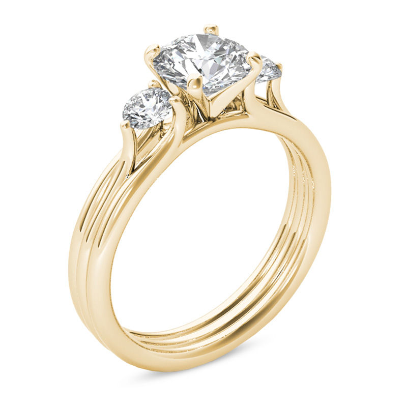 1-1/2 CT. T.W. Diamond Three Stone Engagement Ring in 14K Gold