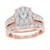 Thumbnail Image 0 of 1-1/2 CT. T.W. Diamond Frame Channel Bridal Set in 14K Rose Gold