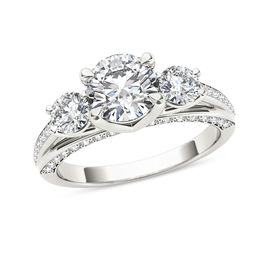 1-3/4 CT. T.W. Diamond Three Stone Engagement Ring in 14K White Gold