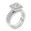 Thumbnail Image 2 of 2 CT. T.W. Composite Diamond Square Frame Three Piece Bridal Set in 14K White Gold