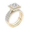 Thumbnail Image 2 of 2 CT. T.W. Composite Diamond Square Frame Three Piece Bridal Set in 14K Gold