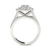 Thumbnail Image 3 of 2 CT. T.W. Diamond Double Cushion Frame Split Shank Bridal Set in 14K White Gold