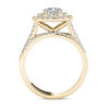 Thumbnail Image 3 of 2 CT. T.W. Diamond Double Cushion Frame Split Shank Bridal Set in 14K Gold