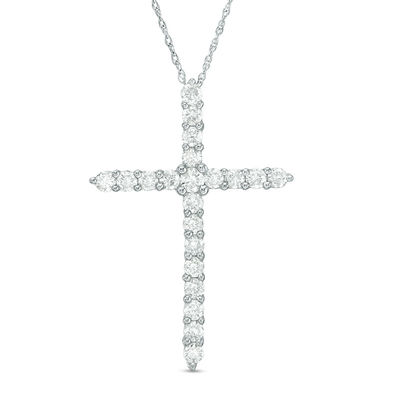 1 CT. T.W. Diamond Cross Pendant in 14K 