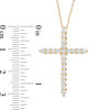 Thumbnail Image 2 of 1 CT. T.W. Diamond Cross Pendant in 14K Gold