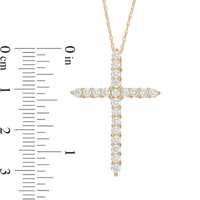 1 CT. T.W. Diamond Cross Pendant in 14K Gold | Zales
